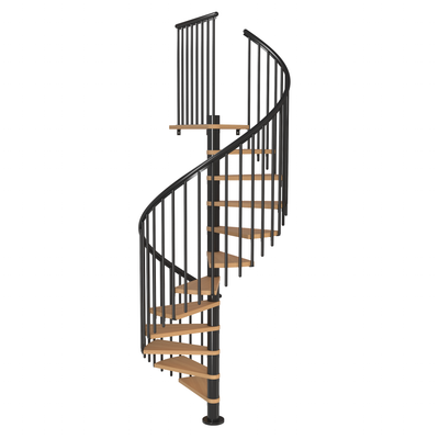 Calgary Black 55" Diameter Extra Baluster Spiral Staircase Kit