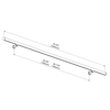 Prova Aluminum 79" Long Handrail Kit Dimensions