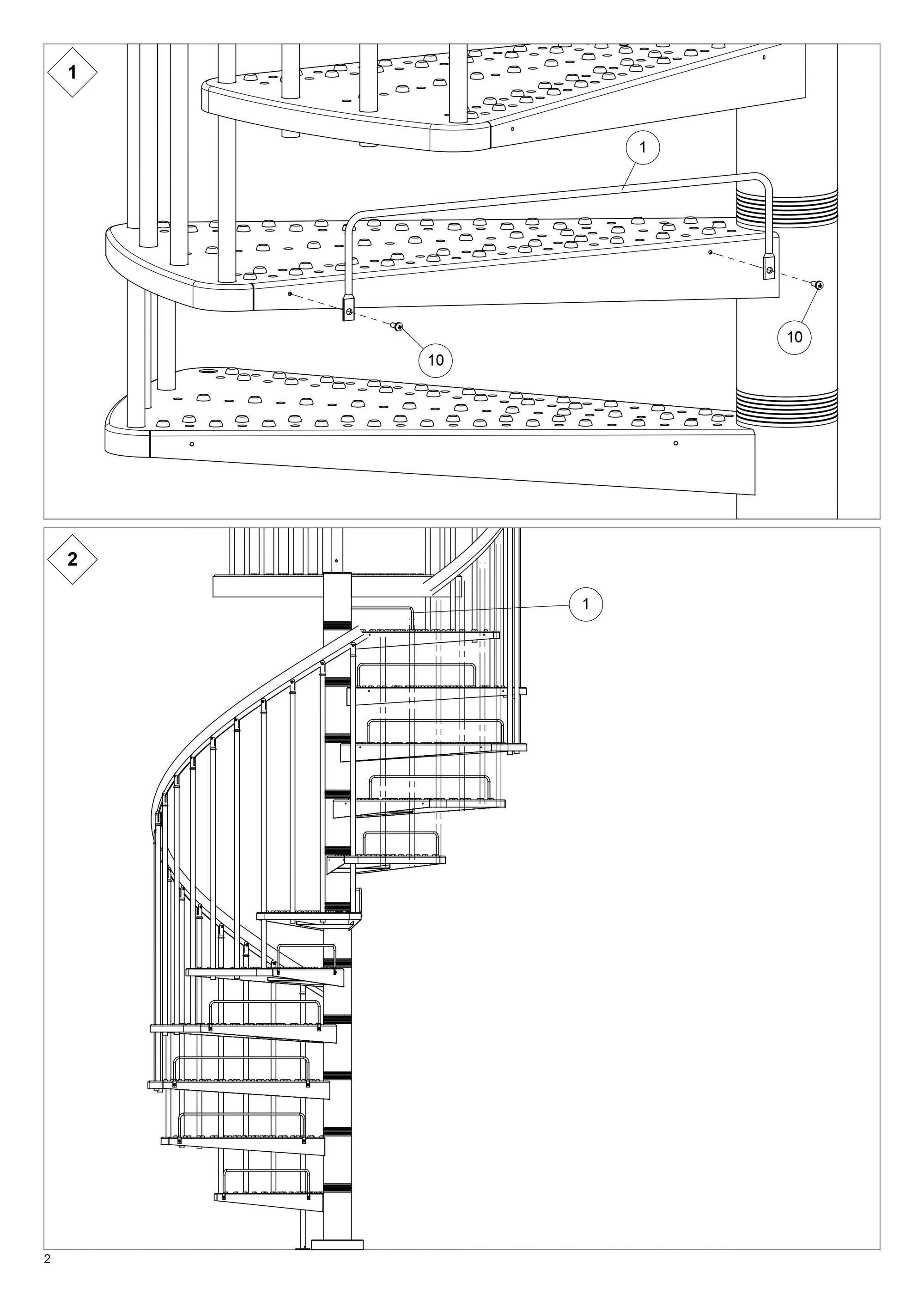 Example F Riser Bar TORONTO Riser Bars - Staircase & Railing Store