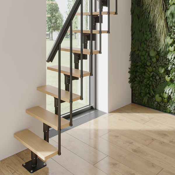 Modular Box Staircase DALLAS Straight Modular Staircase Kit - Staircase & Railing Store