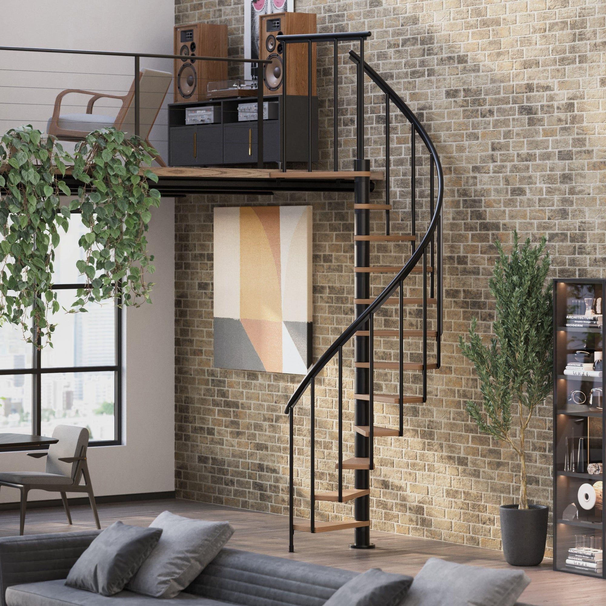 CALGARY 47" Diameter Standard Spiral Staircase Kit