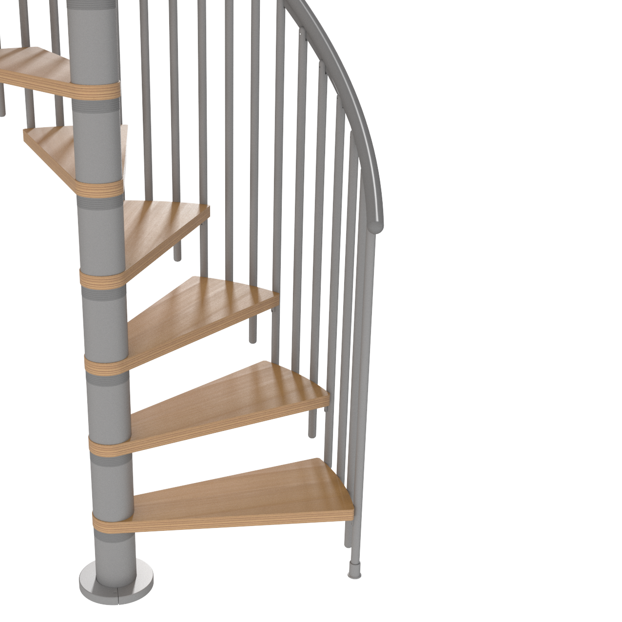 Calgary Grey 55" Diameter Extra Baluster Spiral Staircase Kit