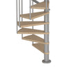 Calgary Grey 55" Diameter Standard Spiral Staircaise Kit