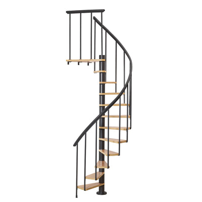Calgary Black 47" Diameter Standard Spiral Staircase Kit