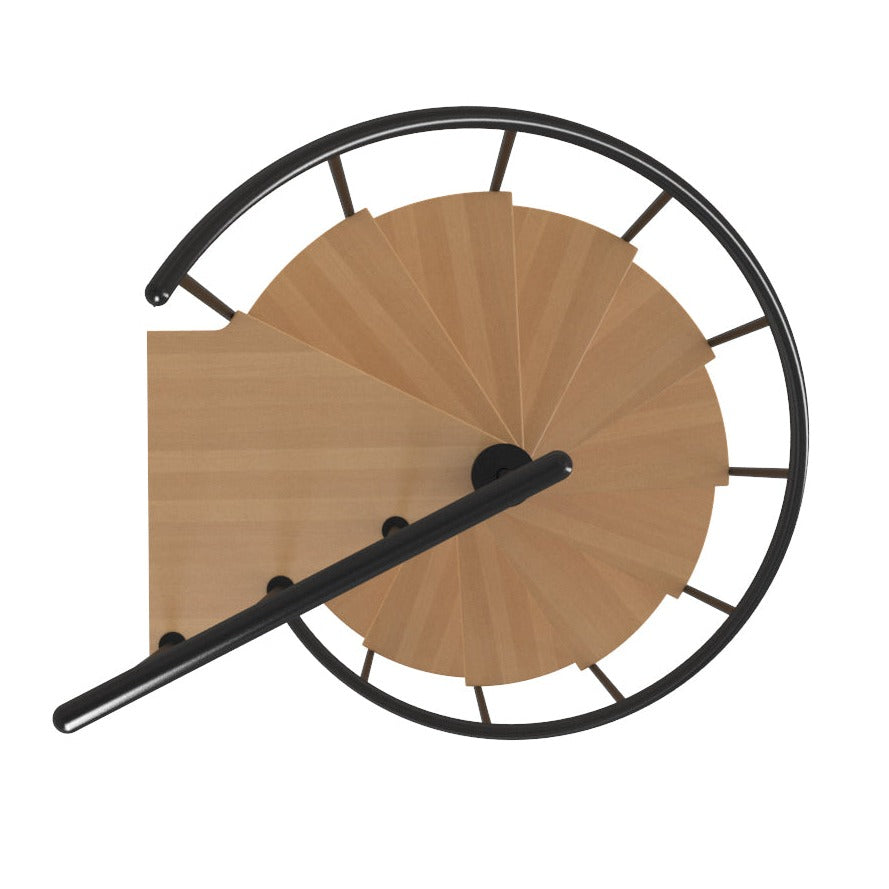 Calgary Black 47" Diameter Standard Spiral Staircase Kit
