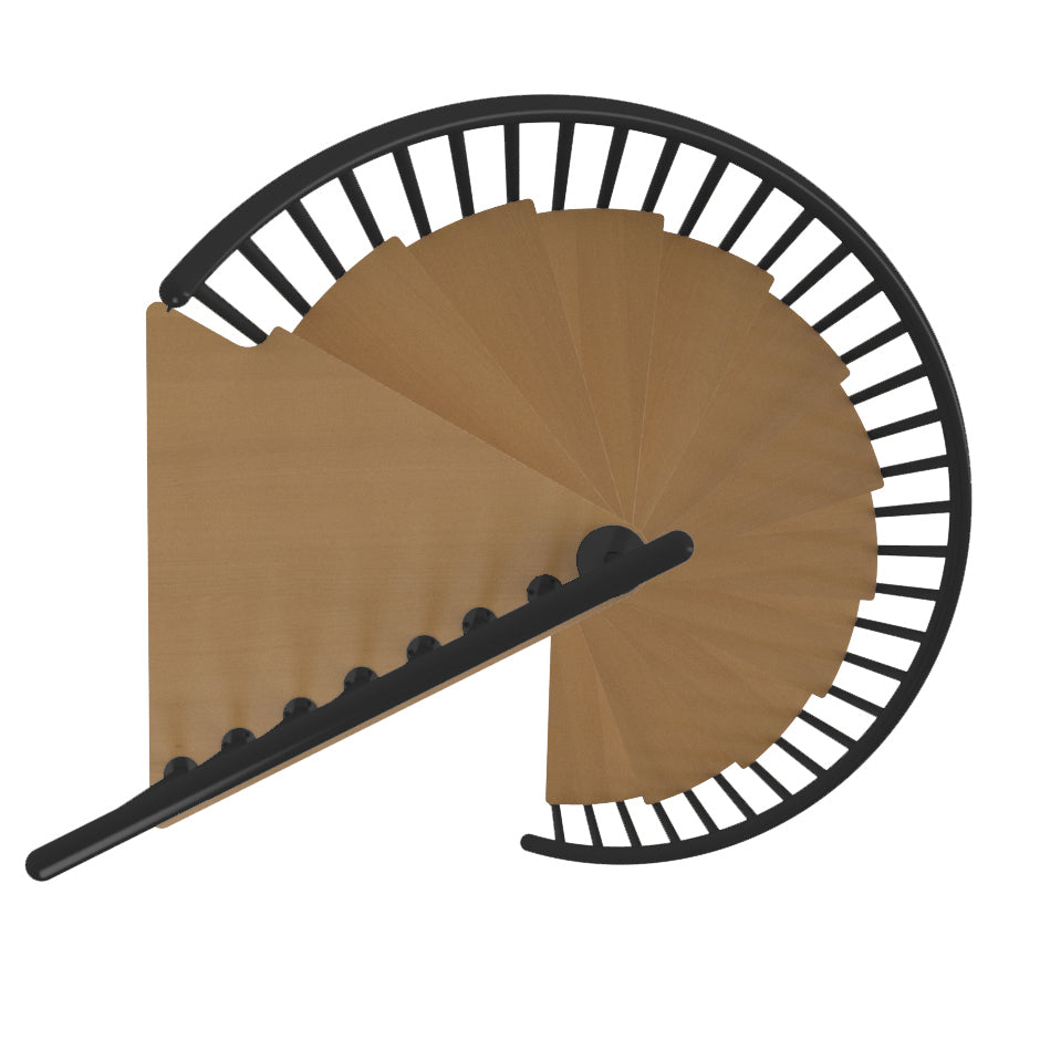 Calgary Black 55" Diameter Extra Baluster Spiral Staircase Kit