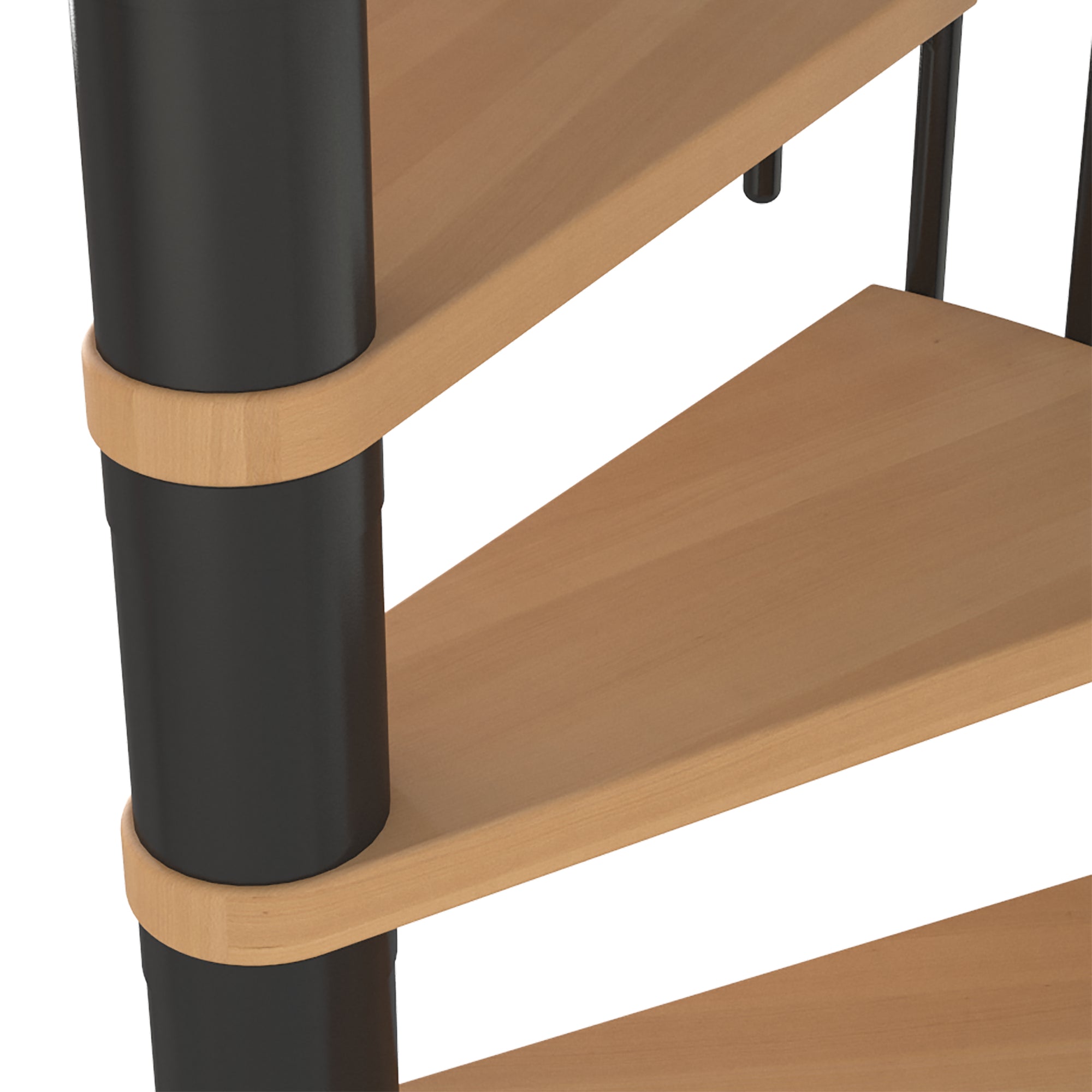 Calgary Black 55" Diameter Extra Baluster Spiral Staircase Kit