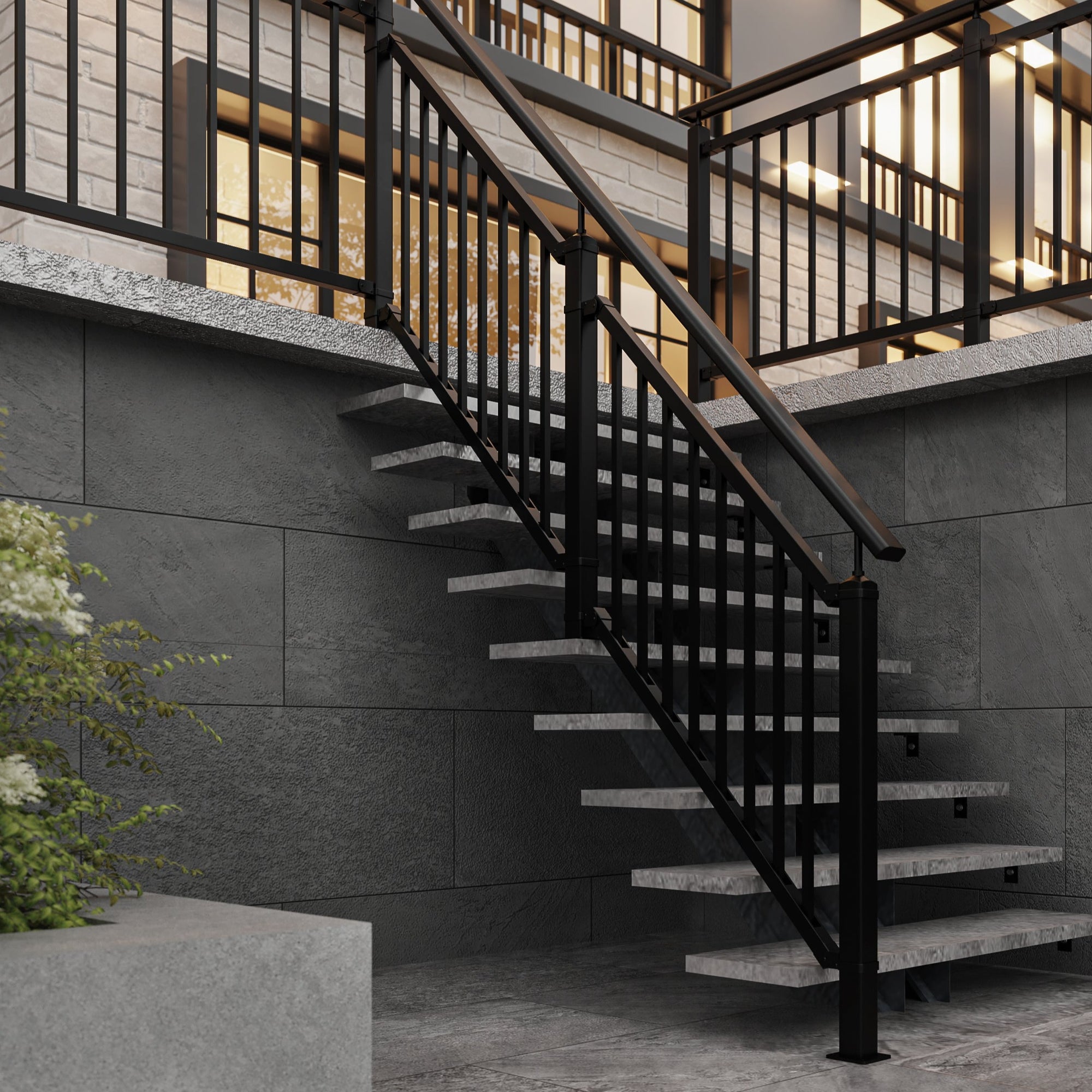 Banister Ramp ACADIA Banister Continuous Kit - Staircase & Railing Store