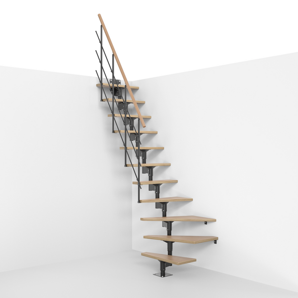 DOLLE LYON Modular Staircase Kit - Black | Staircase & Railing Store