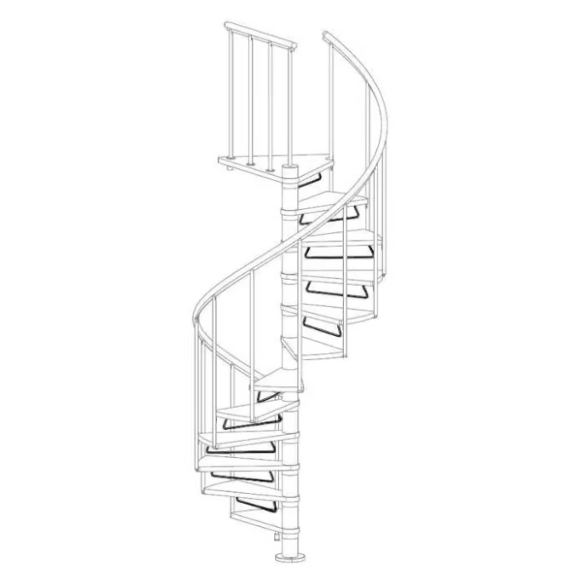 Spiral Staircase Riser Bars
