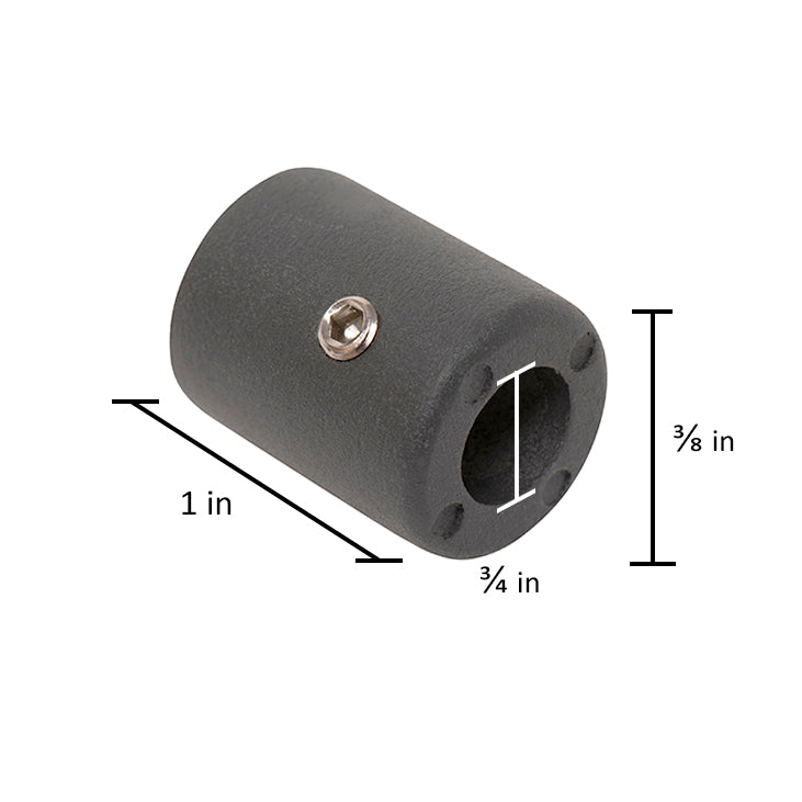 Prova PA11ab Anthracite Wall Terminal for Tube Infill (10pk)