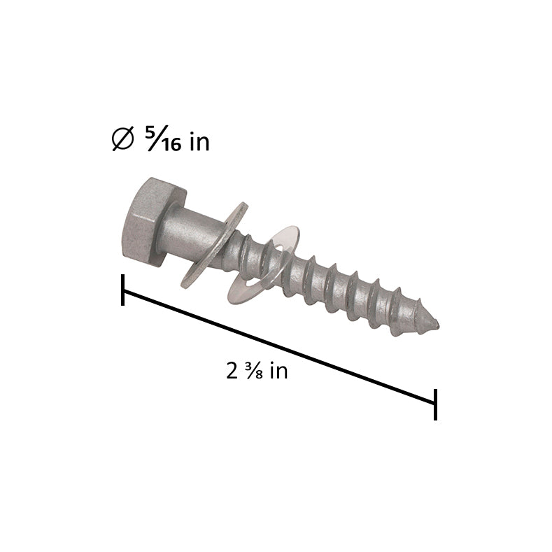Prova PA22b Galvanized Hex Screws for Anthracite Posts - Wood (4 per pack)