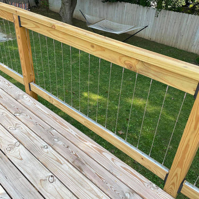 Insta-Rail® 36" Vertical Cable Railing In-Fill Kit Lifestyle