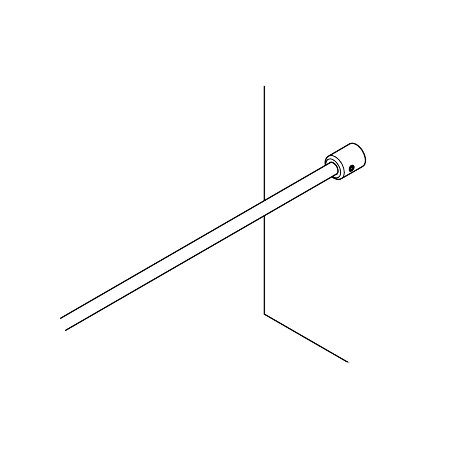 Prova PA11ab Anthracite Wall Terminal for Tube In-FILL Installation