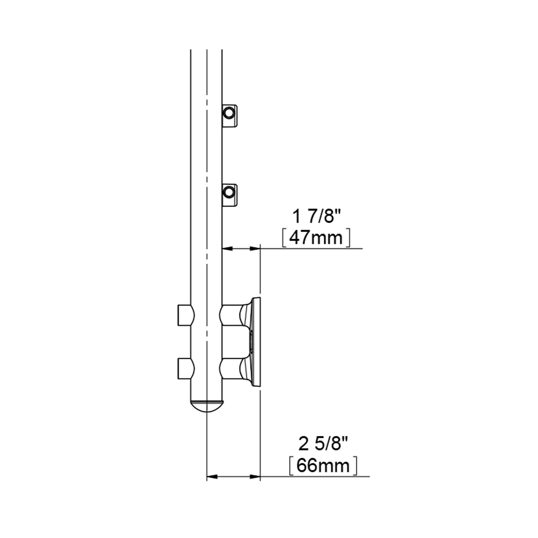 Prova PA12b Anthracite Side Mount Post Spacers (1 7/8") Installation