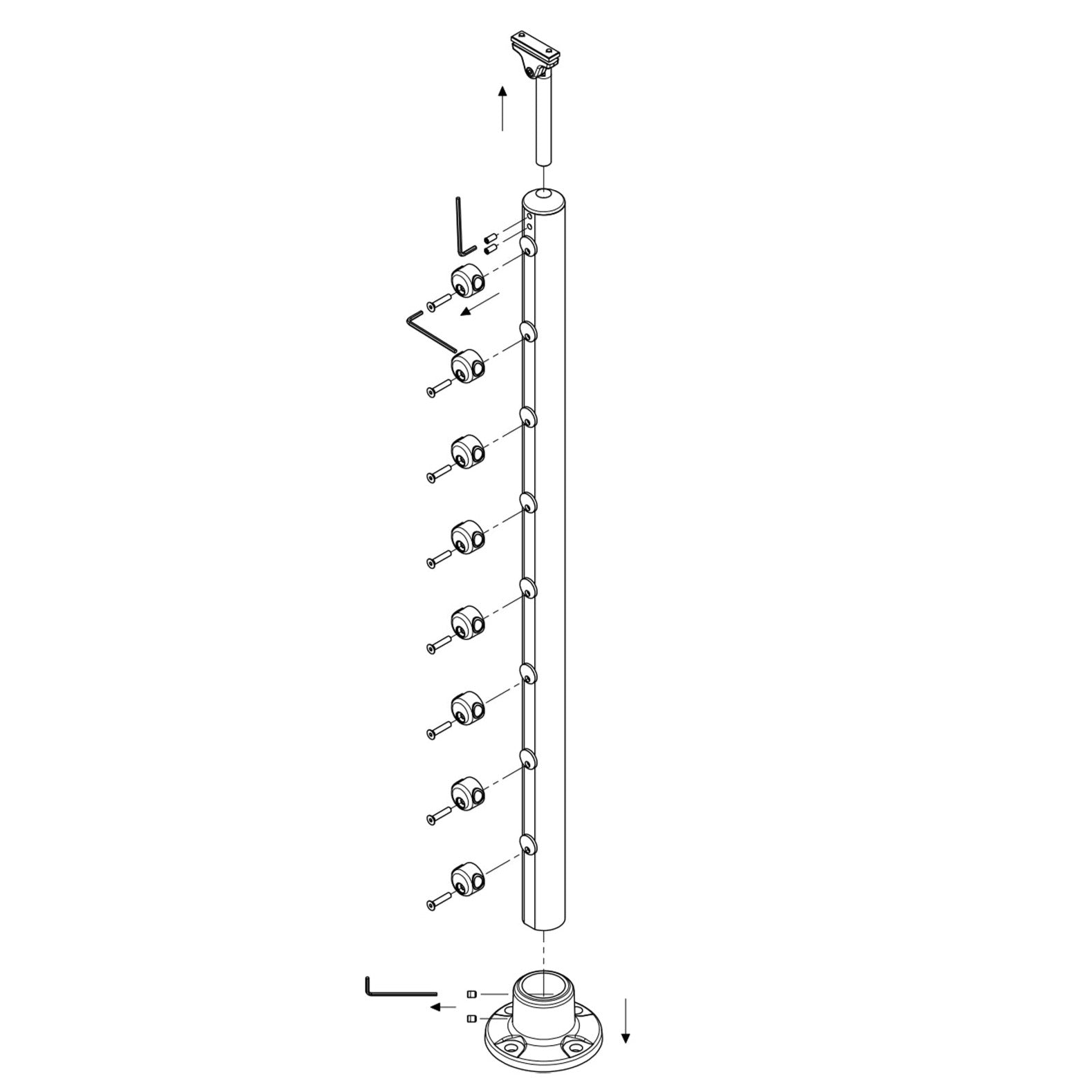 Prova PA1 36" Top Mount Post Installation