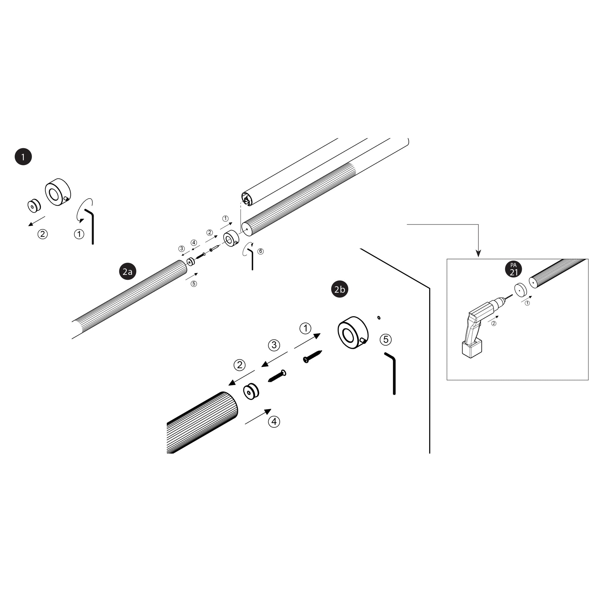 Prova PA8 Handrail Connection/Wall Terminal Installation