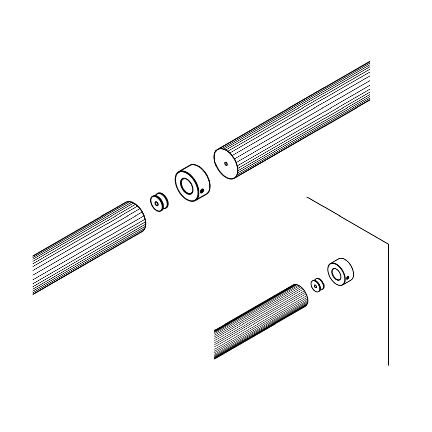 Prova PA8b Anthracite Handrail Connection/Wall Terminal Installation