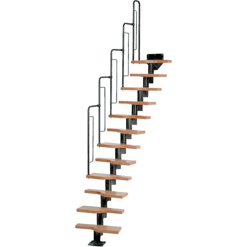 DOLLE LYON Modular Staircase Kit - Black | Staircase & Railing Store